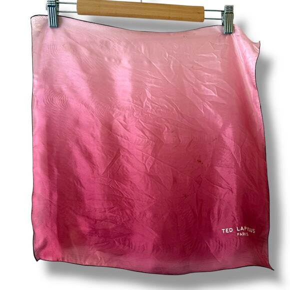 Ted Lapidus Vintage Silk Pocket Square Handkerchief 1980s GVC - Picture 4 of 9